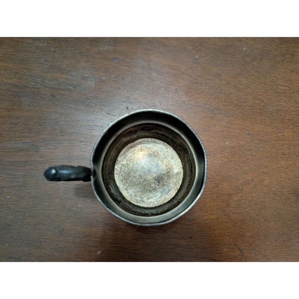 Superior Silver Company Quadruple Plate Cup, Etched Flowers & Ornate Handle 2